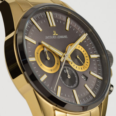 Jacques Lemans Mens Gold Tone Stainless Steel Bracelet Watch Wjl0027603