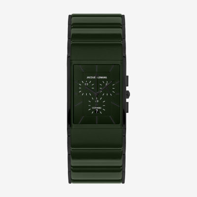 Jacques Lemans Mens Green Stainless Steel Strap Watch Wjl0027801