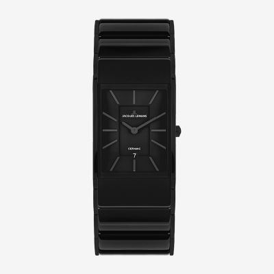 Jacques Lemans Mens Black Stainless Steel Bracelet Watch Wjl0027803