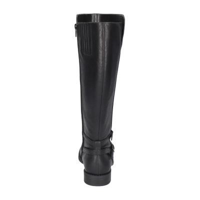 Easy Street Womens Bay Plus Wide Calf Flat Heel Riding Boots