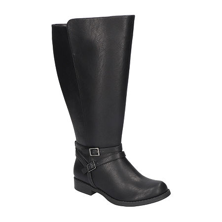 Vintage Style Shoes by Aerosoles Easy Street Womens Bay Plus Plus Flat Heel Booties 12 Medium Black $83.99 AT vintagedancer.com