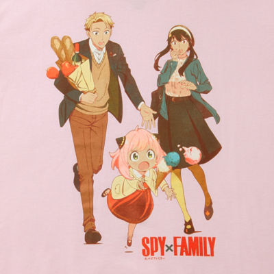 Juniors Spy Family Boyfriend Tee Womens Crew Neck Short Sleeve Graphic T-Shirt