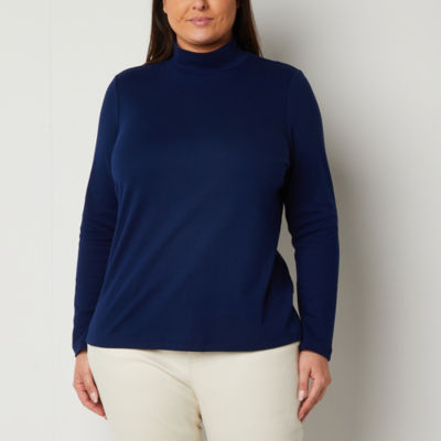 St john's bay on sale womens mock turtleneck