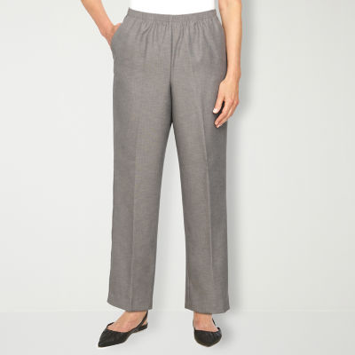 Alfred Dunner Womens Straight Pull-On Pants