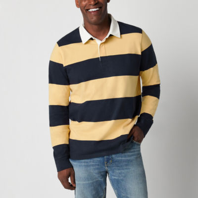 St. John's Bay Rugby Mens Classic Fit Long Sleeve Polo Shirt JCPenney