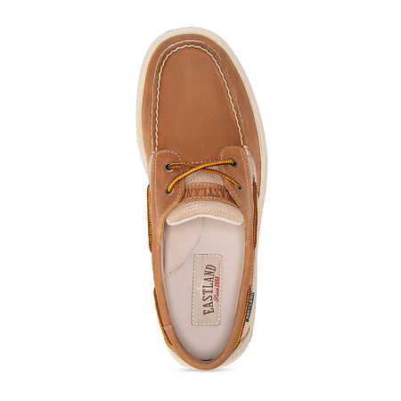 Eastland Solstice Mens Leather Boat Shoes, 9 Medium, Brown