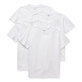Thereabouts Little & Big Boys 4 Pack Crew Neck Tank, Color: White