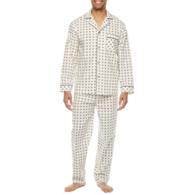 Stafford Modal Mens Long Sleeve 2-pc. Pajama Set