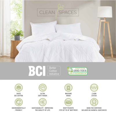 Clean Spaces 300TC BCI Cotton Sheet Set