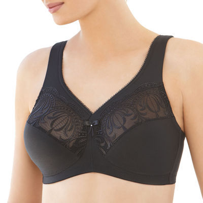 Glamorise Magic Lift® Embroidered Full Figure Support Unlined Wireless Coverage Bra 1016