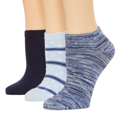 Mixit 3 Pair Low Cut Socks Womens, Color: Navy - JCPenney