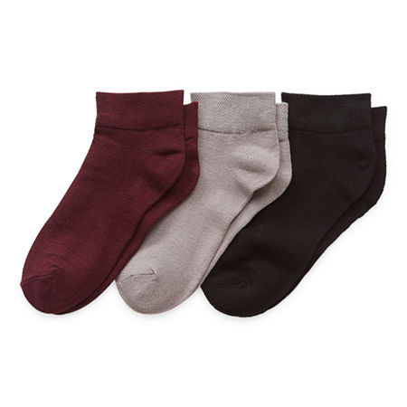 Mixit 3 Pair Low Cut Socks Womens, 4-10, Multiple Colors