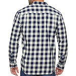 mutual weave Big and Tall Mens Regular Fit Long Sleeve Plaid Button-Down Shirt