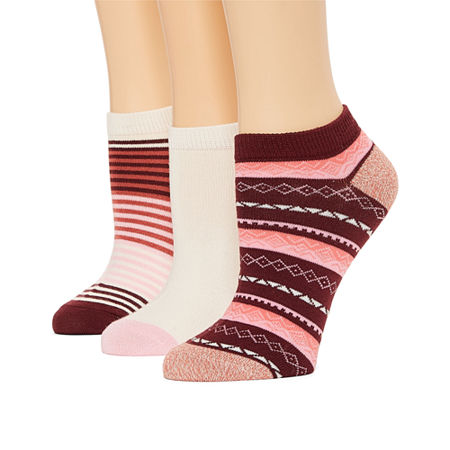 Mixit 3 Pair Low Cut Socks Womens, 4-10, Purple