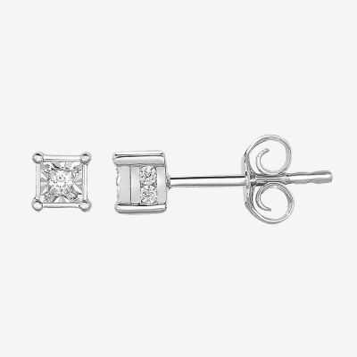 Tru Miracle 1/6 CT. T.W. Mined White Diamond 10K Gold 4mm Stud Earrings