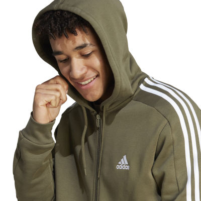 adidas Mens Long Sleeve Zipper Hoodie
