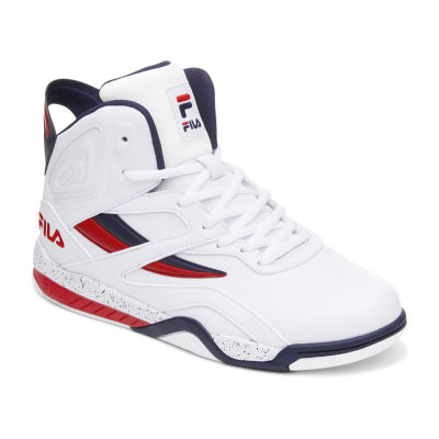 FILA Dereverse Mens Basketball Shoes, Color: White Navy Red - JCPenney