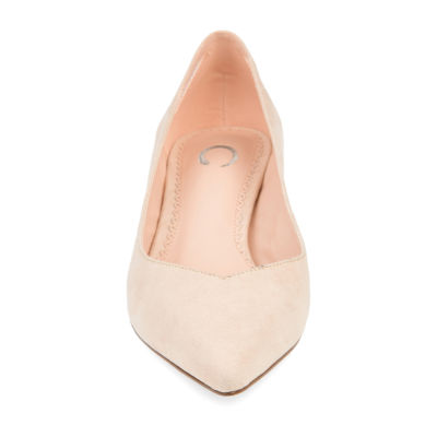 Journee Collection Womens Goldie Pointed Toe Kitten Heel Pumps