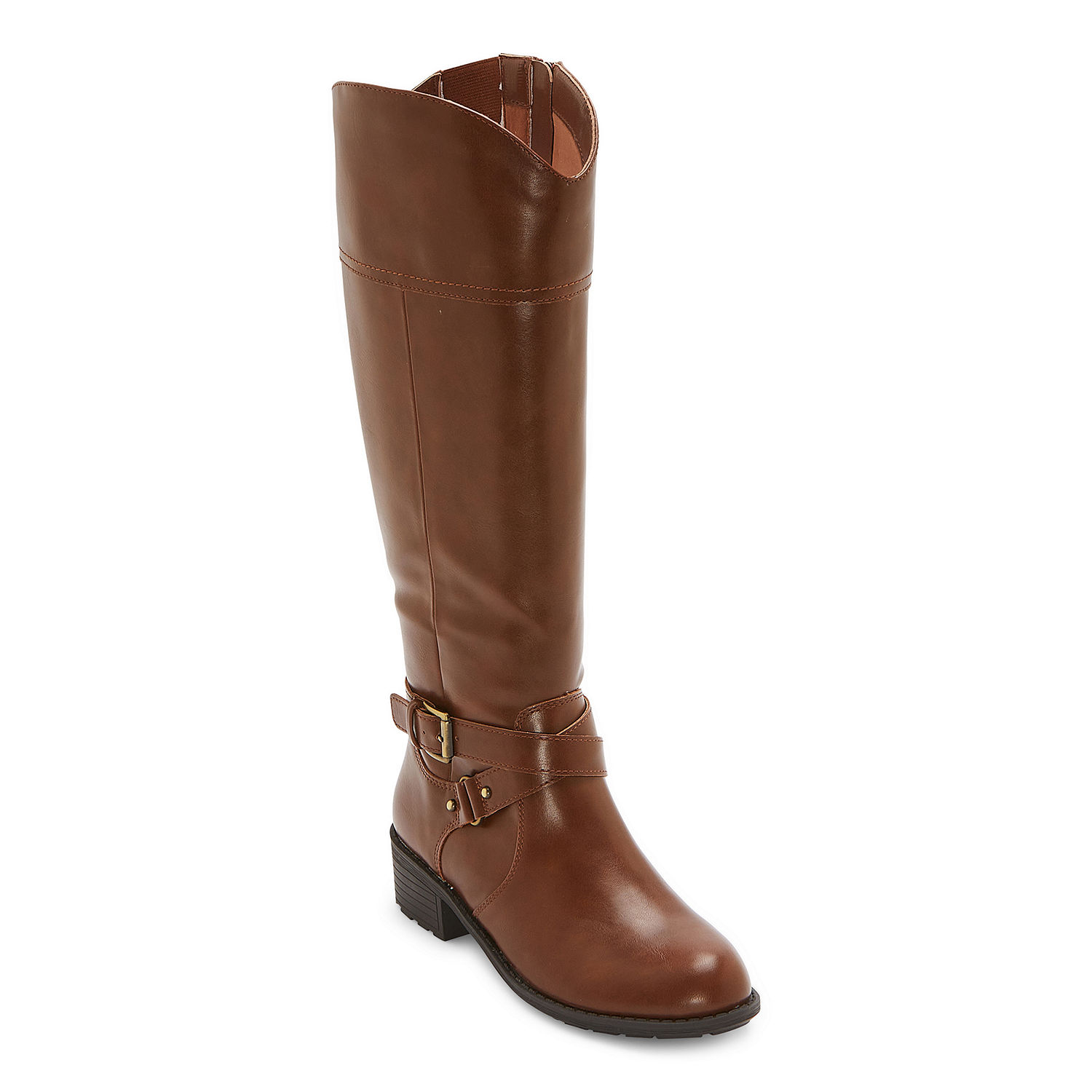 St. John's Bay Womens Dempsy Stacked Heel Riding Boots - JCPenney
