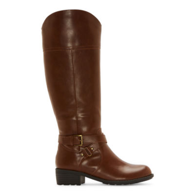 St. John's Bay Womens Dempsy Stacked Heel Riding Boots