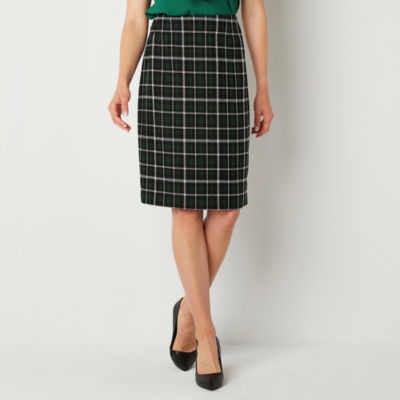 Black Label by EvanPicone Womens Suit Skirt, Color Evergreen Multi