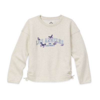 Thereabouts Little & Big Girls Round Neck Long Sleeve Fleece Sweatshirt