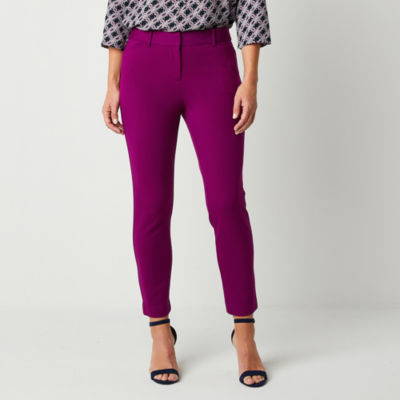 Liz Claiborne-Plus Emma Womens Mid Rise Slim Fit Ankle Pant