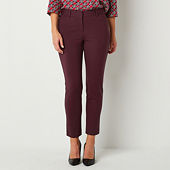 Liz Claiborne-Plus Emma Womens Mid Rise Slim Fit Ankle Pant