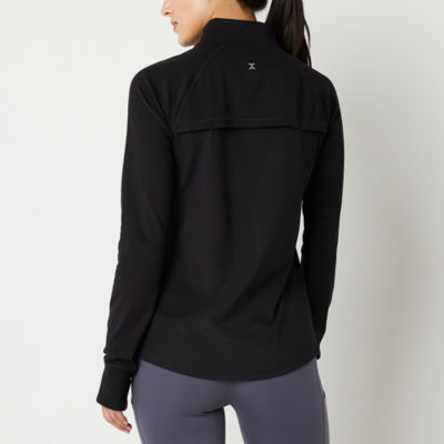 Xersion EverUltra Womens Long Sleeve Quarter-Zip Pullover Plus