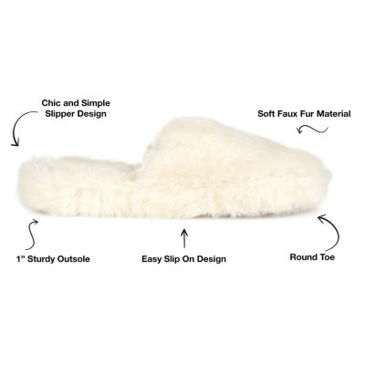 Journee Collection Womens Cozey Slip-On Slipper