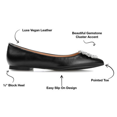 Journee Collection Womens Renzo Pointed Ballet Flats