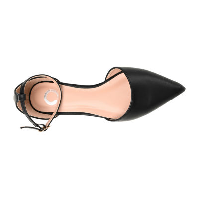 Journee Collection Womens Reba Ankle-Strap Ballet Flats