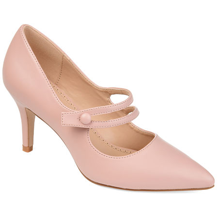 Journee Collection Womens Sidney Pointed Toe Stiletto Heel Pumps, 12 Medium, Pink