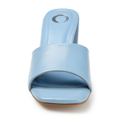 Journee Collection Alisia Womens Round Open Toe Block Heel Pumps