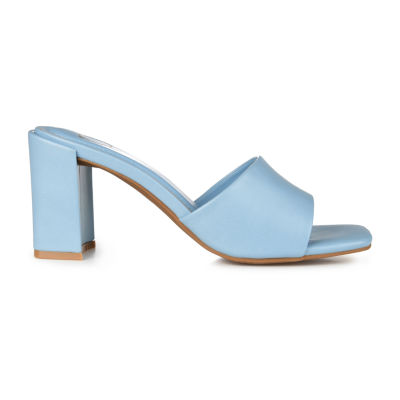 Journee Collection Alisia Womens Round Open Toe Block Heel Pumps