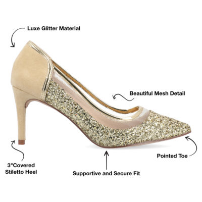 Journee Collection Womens Kalani Pointed Stiletto Heel Pumps