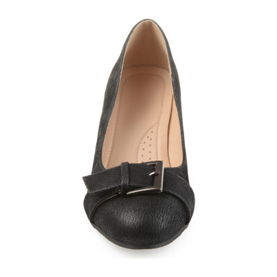 Journee Collection Graysn Womens Round Closed Toe Wedge Heel Pumps