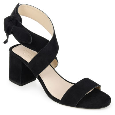 Journee Signature Womens Hether Round Open Toe Block Heel Pumps