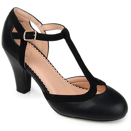 1920s Shoes for UK – T-Bar, Oxfords, Flats Journee Collection Womens Olina Pumps 8 12 Medium Black $47.99 AT vintagedancer.com
