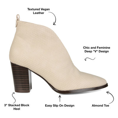 Journee Collection Womens Bellamy Stacked Heel Booties