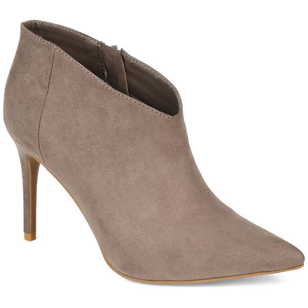 Journee Collection Womens Demmi Stiletto Heel Booties, 10 Medium, Beige