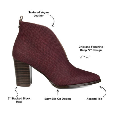 Journee Collection Womens Bellamy Stacked Heel Booties