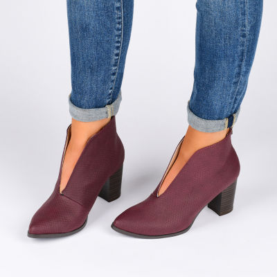 Journee Collection Womens Bellamy Stacked Heel Booties