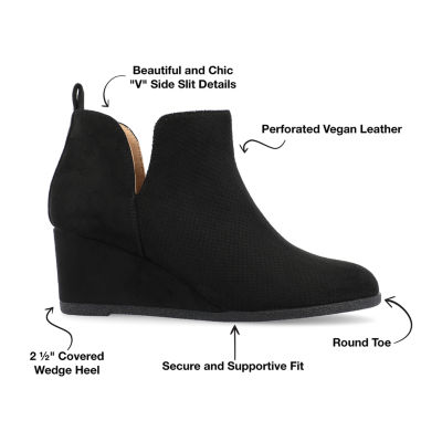 Journee Collection Womens Mylee Wedge Heel Booties