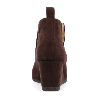 Journee Collection Womens Mylee Wedge Heel Booties