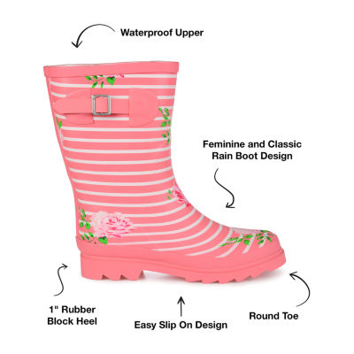 Block heel rain boots online