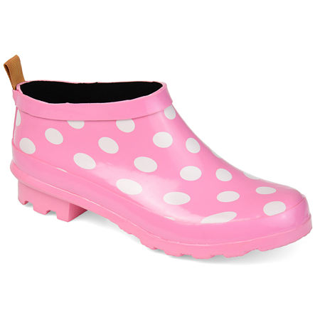 Journee Collection Womens Rainer Flat Heel Rain Boots, 8 Medium, Pink