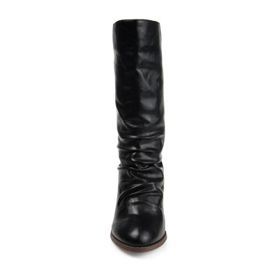 Journee Collection Womens Sequoia Stacked Heel Slouch Boots