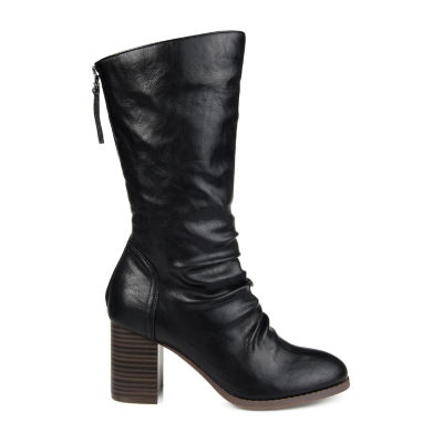 Journee Collection Womens Sequoia Stacked Heel Slouch Boots