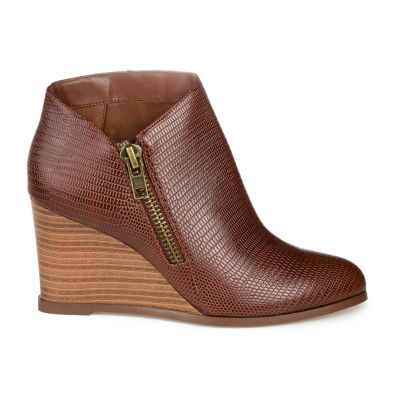 Journee Collection Womens Glam Wedge Heel Booties